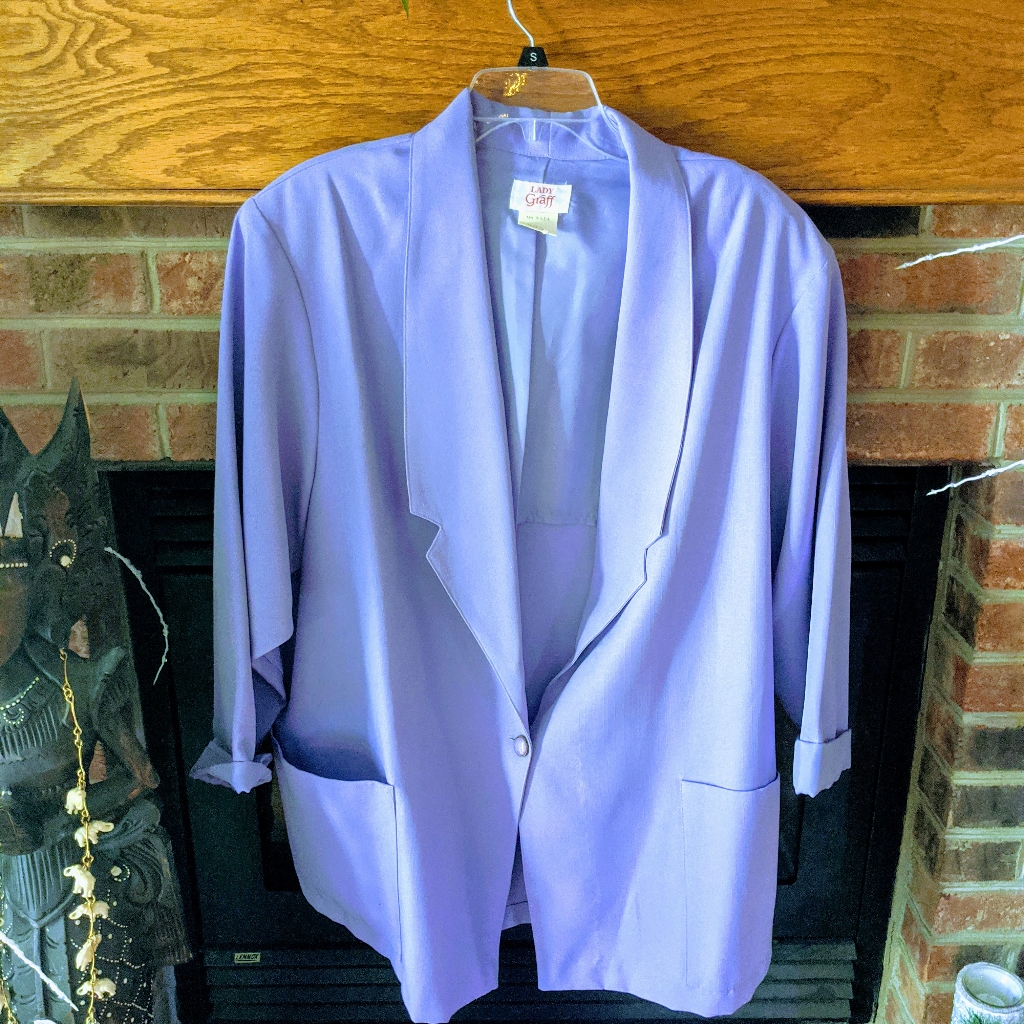 Lady Graff Brand Lavender Suit Jacket Plus Size 46 Lady Graff Brand Lavender Suit Jacket Plus Size 46